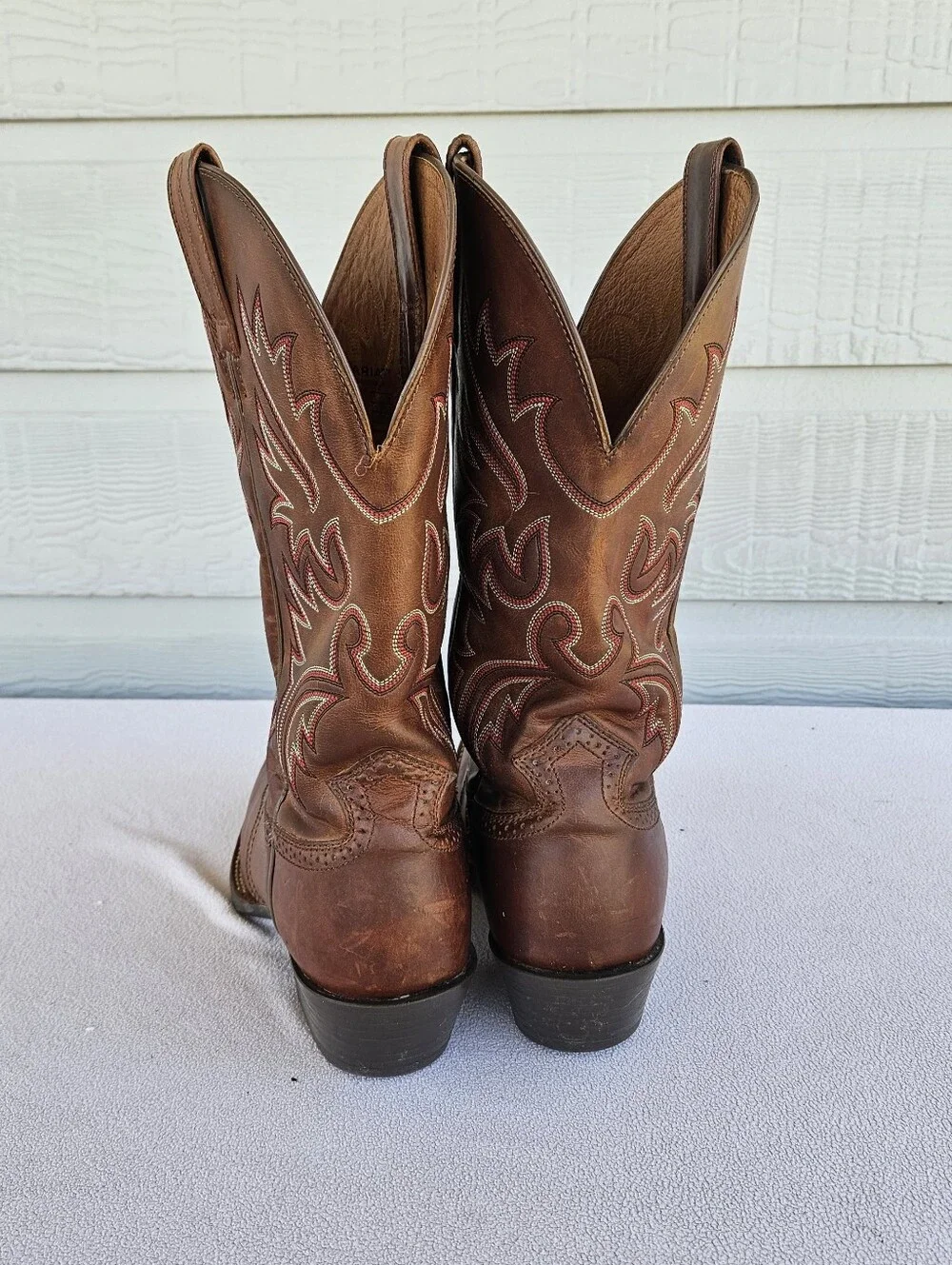 Ariat Legend 35709 Western Cowboy Boot Men SZ 9 D Brown Leather Square Toe Rodeo